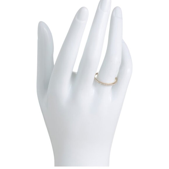 I. REISS Gold/Diamond Made In Israel 14kt Gold Diamond Stack Ring - Picture 2 of 2